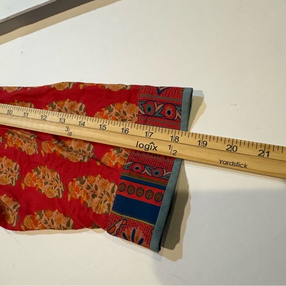 Soft Surroundings Red and Blue Midi Dress size L - Picture 11 of 14